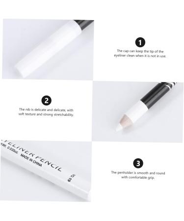 Gogogmee 72 Pcs Eyeliner Pencil White Eye Liner White Liner White Marker Pen Highlighter Brow Pen Wooden Pole - Buy Online on GoSupps.com