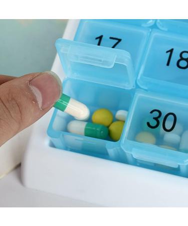 Buy TRIPPER Monthly 31 Compartment Pill Organizer - 1 Per Day for a Full Month - Black - Ideal for International Shipping - Buy Online on GoSupps.com