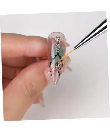 Mikinona 2sets Nail Art Drawing Pen Manicure Tools Professional Nail Art Supply Eyeliner Pens Nails Kit Wire Pulling Tools Nails Gel Transparent Handle Brush Sequins - Buy Online on GoSupps.com