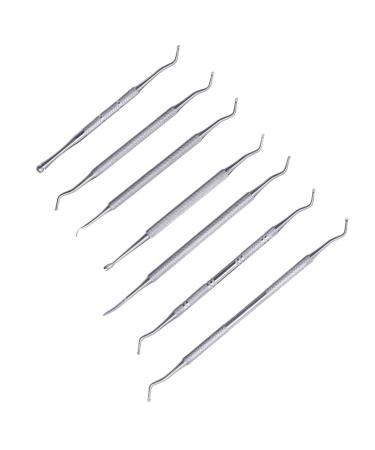 FRCOLOR 1 Set Manicure tools precision reverse cuticle shaper cuticle trimmer cuticle spoon curved fine tip cuticle remover putter grips Cuticle Pusher pedicure slicer Stainless steel
