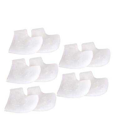 Beavorty 5 Pairs High Heel Socks Gel Heel Cushion Silicone Socks Hydrating Socks Moisturizing Heel Socks Heel Anti-Cracking Socks Silicone Protective Foot Supplies