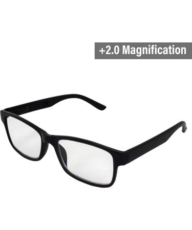 Global Vision Reading Glasses +2.0 Magnification | Gray Frame Clear Lens Polarized Clip-On Shades - Enhance Your Vision Worldwide - Buy Online on GoSupps.com