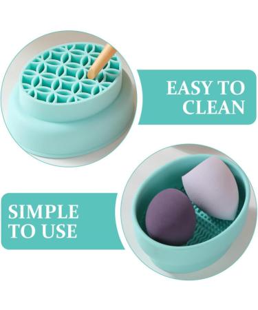 FOMIYES 2 in 1 Makeup Brush Cleaning Mat with Brush Drying Holder Silicone Brush Cleaner Pad Cosmetic Brush Organizer Rack Portable Washing Tool for Makeup - Buy Online on GoSupps.com