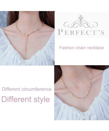 Shop Boho Link Chain Y Necklace - Gold Lariat & Chunky Drop Necklace for Women | International Shipping Available - Buy Online on GoSupps.com