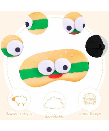 Funny Hamburger Sleep Mask for Women | Soft Travel & Nap Eye Mask with Elastic Strap - Perfect for Rest & Relaxation - Buy Online on GoSupps.com