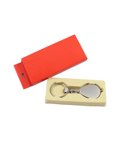 Magnifying Portable 8X 30mm Folding Key Ring Magnifier with Key Chain Daily Hand Magnifying Glasses Glass Tool for Stamps/Postcards/Coins (Color : 8X 30mm Magnifier) Made in China