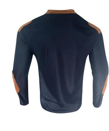 Shop Long-Sleeved Men's V-Neck Waffle Henley Shirt | Regular Fit Leisure & Sport Tops - XL Marine - Buy Online on GoSupps.com