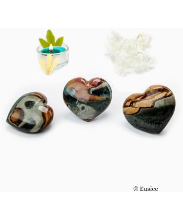 Eusice Polychromer Jaspis - Handmade 40mm-55mm Natural Stone Crystal for Well-being Lithotherapy & Chakra Meditation - Buy Online on GoSupps.com