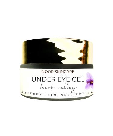 SH Noor Skincare Under Eye Cream for Dark Circles Removal Women/Men Gel based Organic Natural Rich Anti-Puffy Wrinkle Care & Glow Enhancer with Saffron Almond Turmeric Aloe