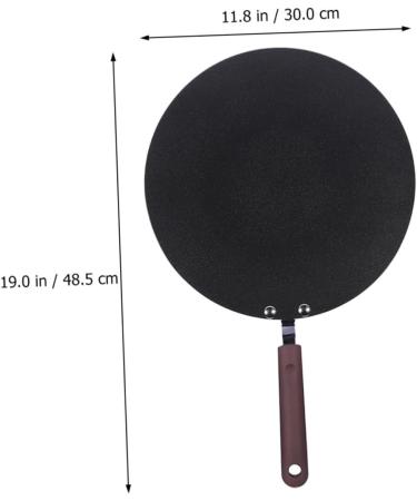 HOMSFOU 2pcs Pot Skillet Pan Breakfast Pan - Oven Pan Saute Pan Iron Frying Pan Cast Iron Skillet Crepe Pan Mini Cooker Pizza Pancake Cooking Pan Pancake Pan Aluminum Household 48.5X30CMx2pcs Blackx2pcs - Buy Online on GoSupps.com