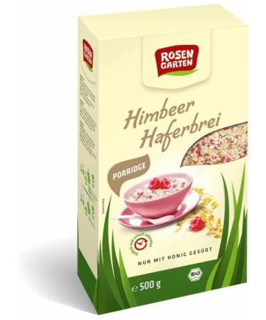Rosengarten Organic Porridge Raspberry Oatmeal (6 x 500 g) 6 x 500 gr