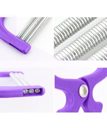 Handheld Facial Hair Epilator - Pain-Free Hair Removal for Eyebrows & Upper Lip - Salon Quality Results at Home - Purple - Buy Online on GoSupps.com
