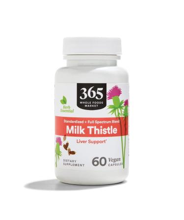 365 By Whole Foods Market Milk Thistle 60 Count 60 Count (Pack of 1)