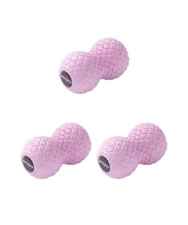 Operbound massage ball double lacro-ball self-message scooter back foot neck pink 9 x 17 cm 3 pieces of 3 Set (pink 9 x 17 cm)