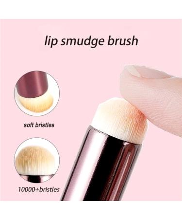 2 Pcs Round Head Lip Smudge Brush - Multi-purpose Makeup Applicator for Lipstick Gloss & Creams | Travel Size Black - Buy Online on GoSupps.com