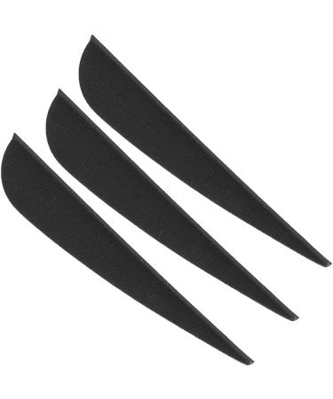 12 PCS 3 Archery Arrows Feathers - DIY Rubber Feather Fletching - Left/Right Wing Parabolic - Black - Buy Online on GoSupps.com