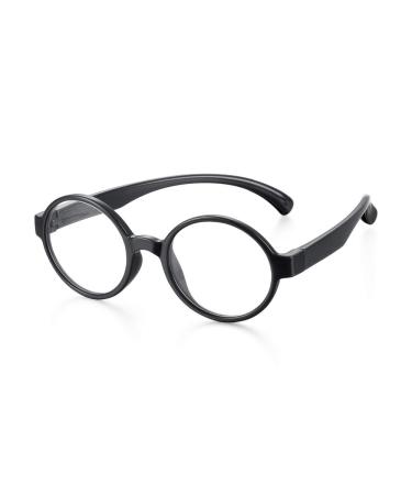 Children's glasses with silicone frames radiation resistant computer glasses for children anti-blue light glasses for video games light black
