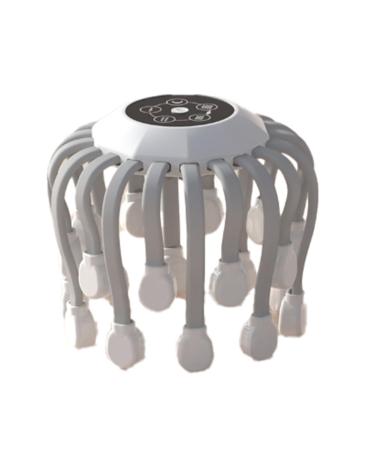 AORWH 20 massage heads scalp head massager red light therapy vibrator octopus scratches for relaxation stress durable simple installation (white)
