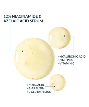 Niacinamide & Azelaic Acid Face Serum 12% - Dark Spot Corrector & Hyperpigmentation Treatment - Brightening Serum for Acne & Rosacea - 1 oz - Buy Online on GoSupps.com