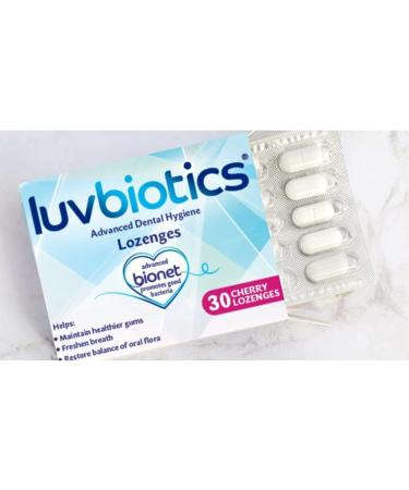 Luvbiotics Advanced Dental Hygiene - 30 Cherry Flavor Lozenges | Freshen Breath & Promote Good Bacteria | Probiotic Treatment for Healthy Mouth - 30 Count - Buy Online on GoSupps.com
