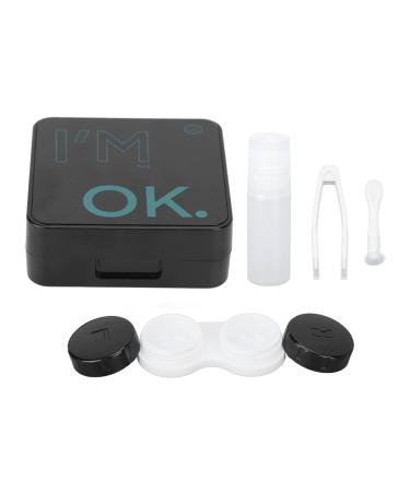 Shanrya Contact Lens Case Kit Simple Portable Compact Lightweight Contact Lens Men's Compact Case for Office