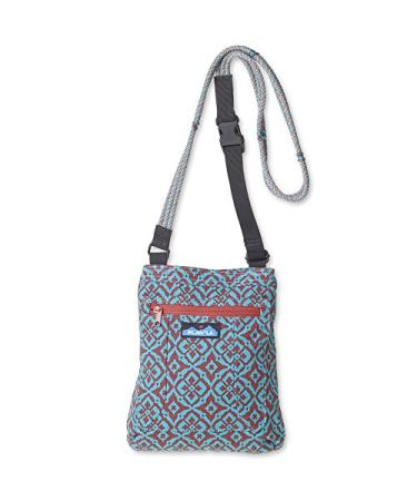 KAVU Keepalong Semi Padded Sling Canvas Rope Crossbody Bag One Size Desert Mosaic