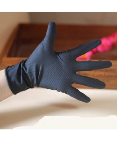 Buy Minkissy 10-Piece Reusable Black Latex Gloves - Ideal for Salon Hair Coloring Food Processing & Household Cleaning - Medium Size - Buy Online on GoSupps.com