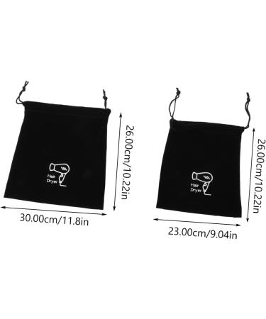 MUSISALY 2pcs Storage Bag Practical Storage Pouch Drawstring Closure Cover Toiletry Organizer Black Velvet - Buy Online on GoSupps.com