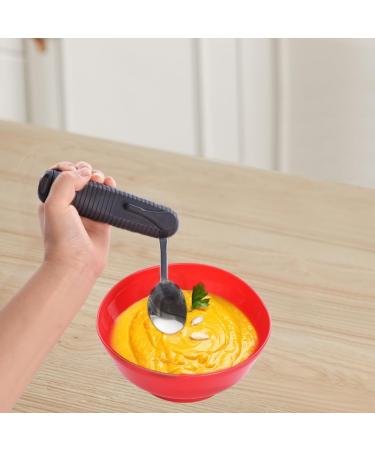 Forzaddik Adaptive Utensils Set - Open Handle Design for Arthritis, Disabled, Elderly - Black - Buy Online on GoSupps.com