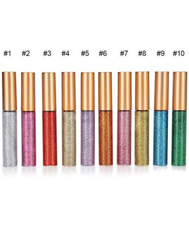 Buy Eyelin Gold Glitter Eyeliner | Shiny Liquid & Sequin for Kids' Latin Dance Makeup - 10 Stunning Looks! - Buy Online on GoSupps.com