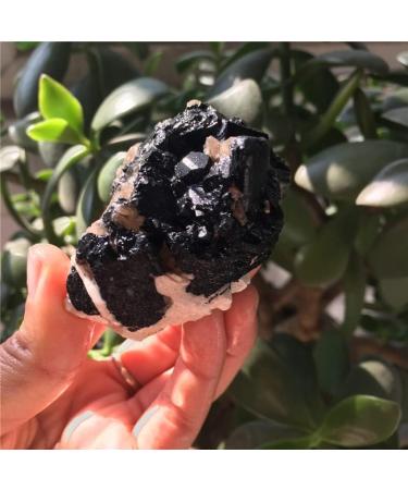 Natural Crystal Rough 1pcs Natural Black tourmarine and Crystal Specimen Reiki Healing Crystals Rough Gemstone for Home Decoration - Buy Online on GoSupps.com