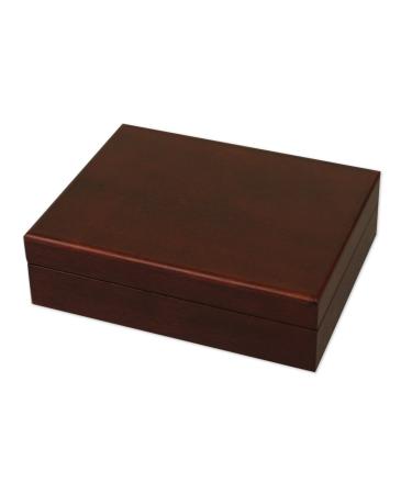 DA VINCI Solid Wood Mahogany Golf Ball Box with Space for 12 Balls (Balls not Included)
