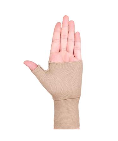 Wrist Thumb Support Sleeve - Compression Gloves for Carpal Tunnel Therapy | Fingerless Sports Wrist Brace | S Size 25x7x1cm - International Shipping Available - Buy Online on GoSupps.com