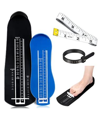 Weewooday 2 Pieces Shoes Measuring Sizer Foot Measuring Devices Feet Shoes Sizer Measuring Device Ruler with Measuring Tape and Ring Sizer for Infants Kids Men Women Adults (US Size Standard)