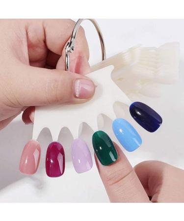 2Pcs Crown-Shaped Nail Sticks for Nail Art Practice - Nail Polish Display Boards with Metal Screw Split Ring - Buy Online on GoSupps.com