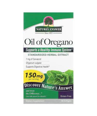 Natural's Answer Oregano Oil 150mg Gluten Free 90 Softgels
