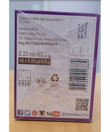 Hyleys 14 Day Weight Loss Tea - 42 Tea Bags | Detox Cleanse Tea (100% Natural, Sugar & Gluten Free) - 1 Pack - Buy Online on GoSupps.com