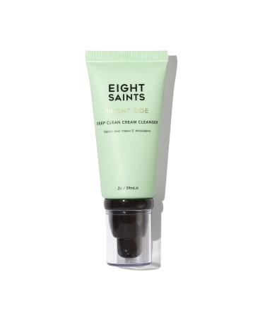 Eight Saints Bright Side Deep Clean Cream Daily Face Wash  Natural and Organic  Gentle and Effective Daily Facial Cleanser  Makeup Remover  Nourishing and Hydrating  2 Ounces