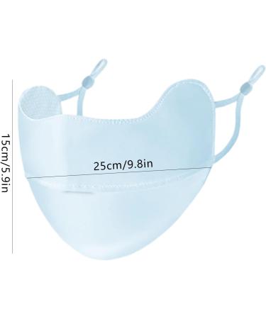 Aizuoni UV Protection Masque | Breathable Ice Silk Face Shield | Reusable Sun Shield Face for Women Sunscreen Masque for Fishing Hiking Cycling blue - Buy Online on GoSupps.com