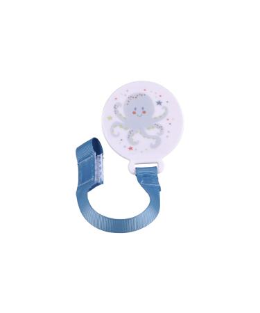 Soft Baby Pacifier Chain with Clip Attachment Octopus Ocean