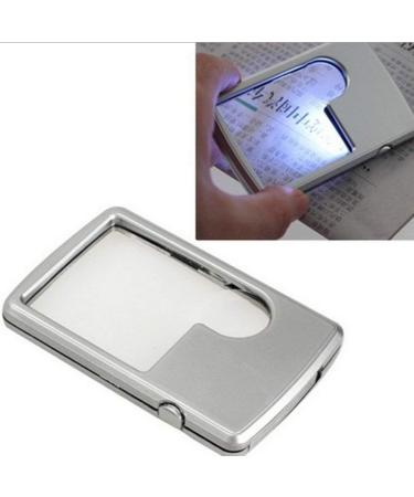 Gerrit Square Business Card Type Lighting Magnifying Glass Acrylic Lens with LED Light Used for Elderly Youth Reading Books Biological Observation Map Model Magnifiers - Buy Online on GoSupps.com