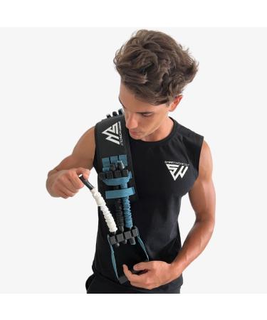 SmartWorkout SmartPress - Adjustable Resistance Pectoralis & Back Expander | 80kg Capacity | 6 Foam Loop Bodybuilding Tapes - Buy Online on GoSupps.com