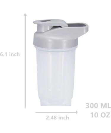 YayoNung 300ml Protein Shaker Bottle - Leak-Proof BPA-Free | Fitness Mixer for Creamy Whey Protein Shakes (Gray & White) | 2PCs - Buy Online on GoSupps.com
