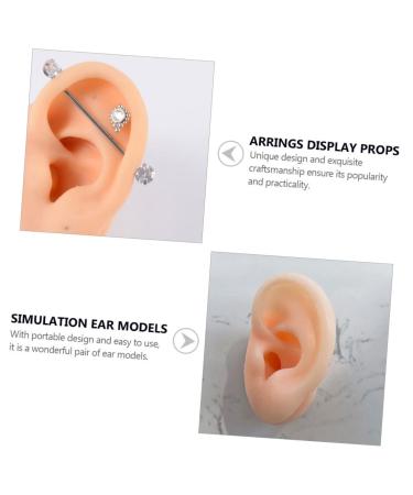 Silicone Leg Strap for Body Jewelry and Ear Piercings - Set of 4 Pieces | Artificial Ear Mold for Massage and Foley | Silicone Body Parts Silicone Mold - Light Yellow - Buy Online on GoSupps.com