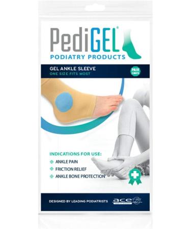 PediGel Medically Approved Ankle Sleeve with Gel Pads - 2 Units | Ankle Protector - Buy Online on GoSupps.com