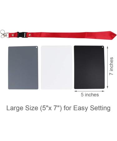 Foto&Tech Waterproof 18% Grey Card White Balance Exposure Photography Set - DSLR Calibration Checker for Video, Digital, Film - 5x7 Inch - Buy Online on GoSupps.com