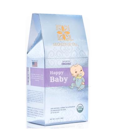 Secrets Of Tea Baby Teething Tea - USDA Organic + Caffeine Free Tea- Up to 40 Servings - 20 Count(1 Pack)