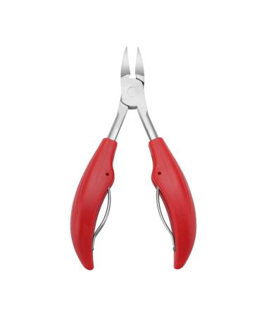 PSGS 1Pcs Professional Nail Cuticle Scissors Black Red Toes Dead Skin Pliers Trimming Tonail Clipper Nipper Manicure Pedicure Tools (Color : Red)