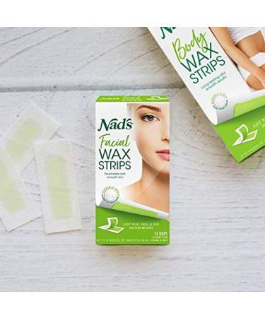 Nad's Facial Wax Strips - Fragrance Free - 24 Count (Pack of 2) - Buy Online on GoSupps.com