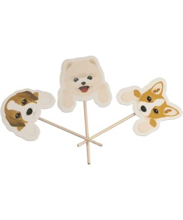 Leadigol Dog Dessert Cupcake Topper Pick Birthday Party Decoration Puppy Dog Theme Cupcake Toppers Cute Party Supplies Dog Puppy Cupcake Topper - Buy Online on GoSupps.com